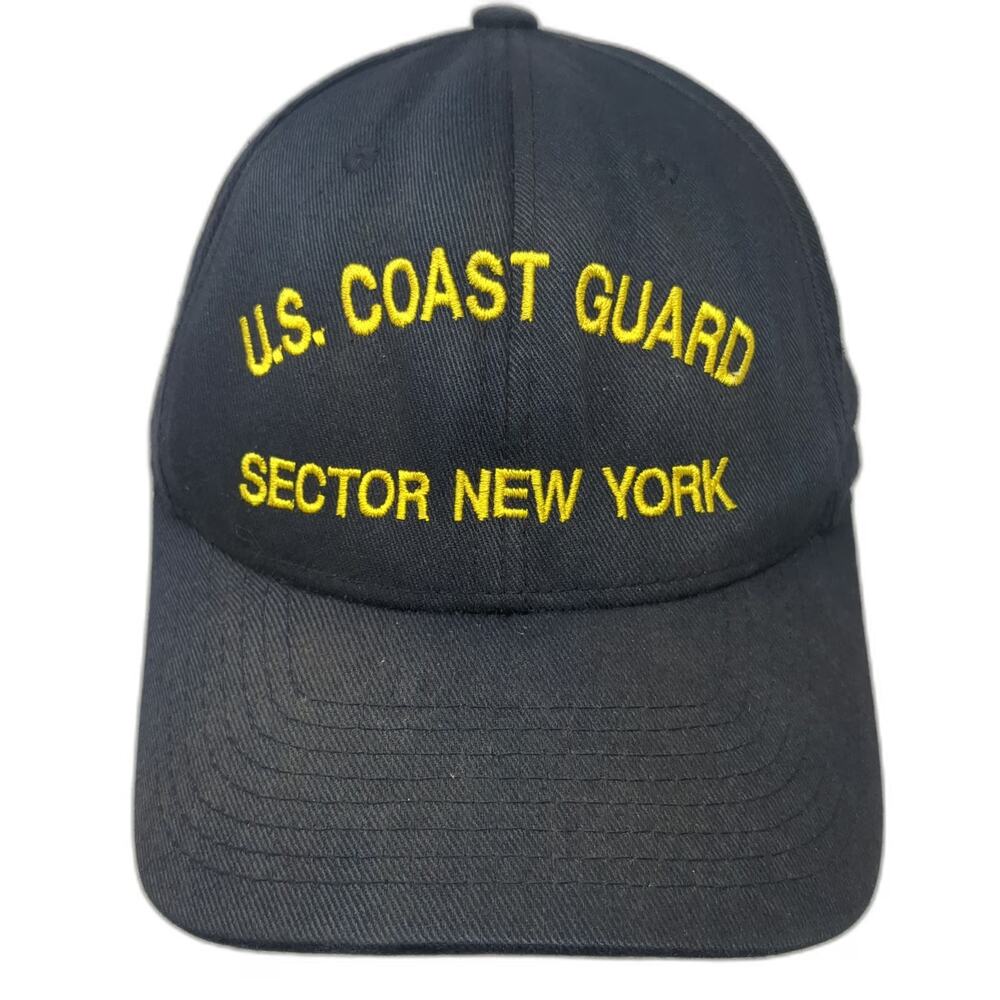 Flexfit Baseball Cap Blue One Size US Coast Guard Sector New York Hat Elastic